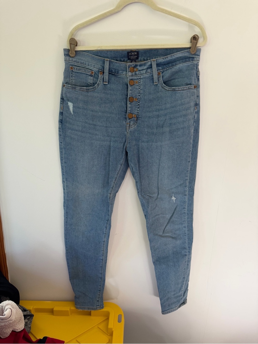 J. Crew Light Wash high raise Skinny Button-Fly Jeans 31